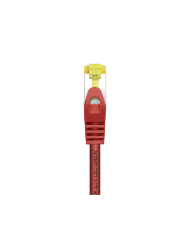 AISENS Cable De Red Latiguillo RJ45 LSZH Cat.7 600 MHz S/FTP PIMF AWG26, Rojo, 1.0 m