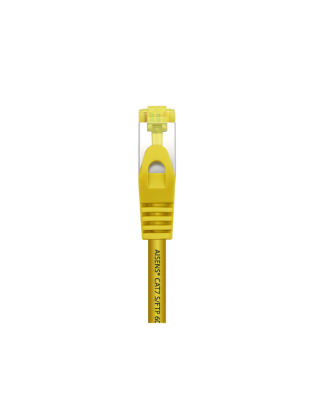 AISENS Cable De Red Latiguillo RJ45 LSZH Cat.7 600 MHz S/FTP PIMF AWG26, Amarillo, 25 cm