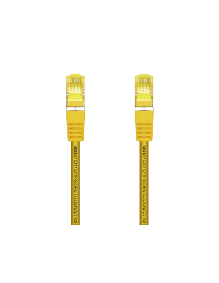 AISENS Cable De Red Latiguillo RJ45 LSZH Cat.7 600 MHz S/FTP PIMF AWG26, Amarillo, 0.5 m