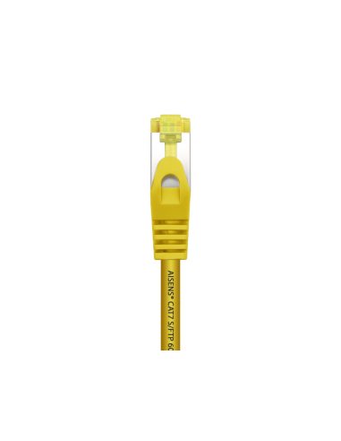 AISENS Cable De Red Latiguillo RJ45 LSZH Cat.7 600 MHz S/FTP PIMF AWG26, Amarillo, 1.0 m