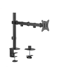 AISENS Soporte de Mesa ECO Giratorio e Inclinable para Monitor/TV 9Kg (3 Pivotes, 1 Brazo) de 17-32, Negro