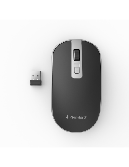 Gembird MUSW-4B-06-BS ratón Oficina Ambidextro RF inalámbrico Óptico 1600 DPI