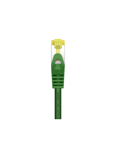 AISENS Cable De Red Latiguillo RJ45 LSZH Cat.7 600 MHz S/FTP PIMF AWG26, Verde, 25 cm