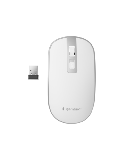 Gembird MUSW-4B-06-WS ratón Oficina Ambidextro RF inalámbrico Óptico 1600 DPI