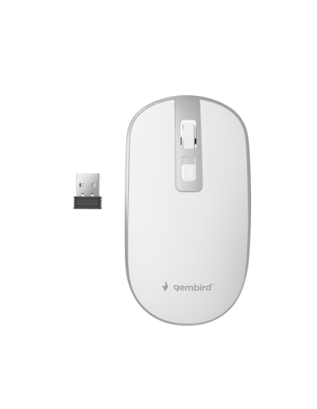 Gembird MUSW-4B-06-WS ratón Oficina Ambidextro RF inalámbrico Óptico 1600 DPI