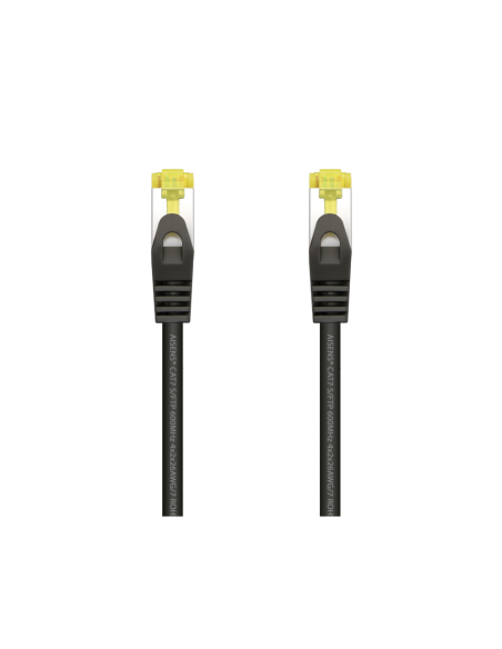 AISENS Cable De Red Latiguillo RJ45 LSZH Cat.7 600 MHz S/FTP PIMF AWG26, Negro, 25 cm