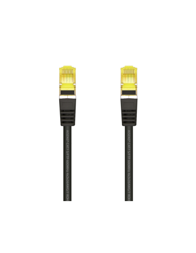 AISENS Cable De Red Latiguillo RJ45 LSZH Cat.7 600 MHz S/FTP PIMF AWG26, Negro, 0.5 m