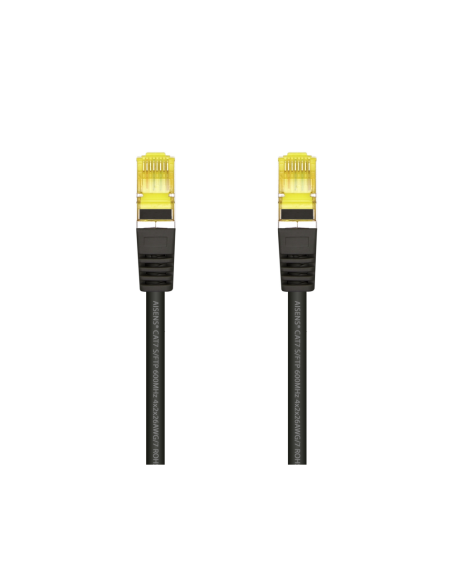 AISENS Cable De Red Latiguillo RJ45 LSZH Cat.7 600 MHz S/FTP PIMF AWG26, Negro, 0.5 m