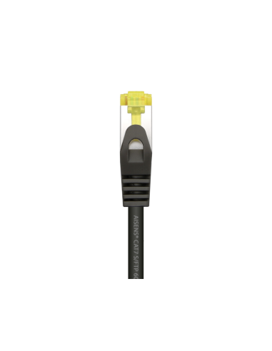 AISENS Cable De Red Latiguillo RJ45 LSZH Cat.7 600 MHz S/FTP PIMF AWG26, Negro, 0.5 m