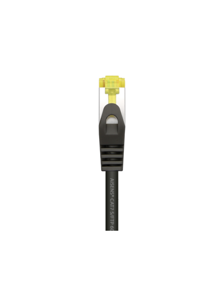 AISENS Cable De Red Latiguillo RJ45 LSZH Cat.7 600 MHz S/FTP PIMF AWG26, Negro, 2.0 m