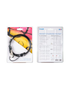 TooQ Cable de Seguridad Tipo NANO con Llave para Portátiles 1.5 metros, Gris Oscuro 2