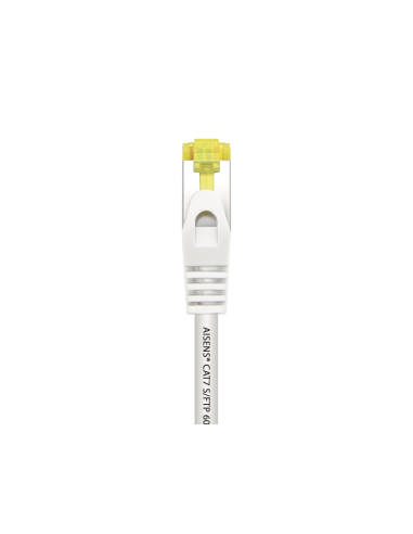 AISENS Cable De Red Latiguillo RJ45 LSZH Cat.7 600 MHz S/FTP PIMF AWG26, Blanco, 25 cm