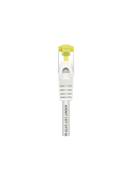 AISENS Cable De Red Latiguillo RJ45 LSZH Cat.7 600 MHz S/FTP PIMF AWG26, Blanco, 1.0 m