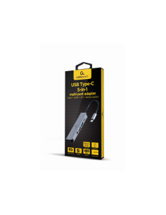 Gembird A-CM-COMBO10-01 base para portátil y replicador de puertos Alámbrico USB 3.2 Gen 1 (3.1 Gen 1) Type-C Gris