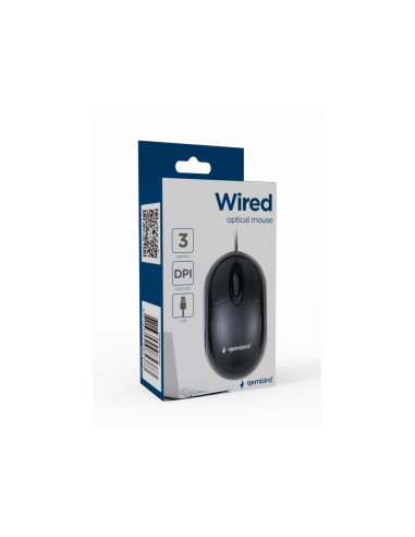 Gembird MUS-U-01 ratón Ambidextro USB tipo A Óptico 1000 DPI