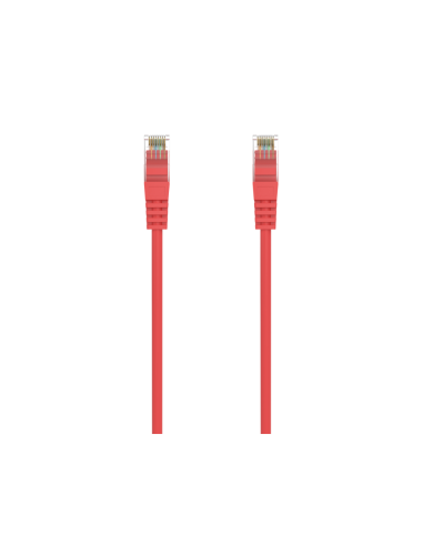 AISENS Cable de Red Latiguillo RJ45 LSZH Cat.6A 500 Mhz UTP Awg24, Rojo, 25CM