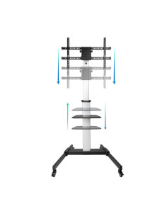 TooQ Hera Soporte de Suelo de Aluminio con Ruedas para Pantalla 37"-86" 2