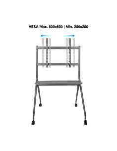 TooQ iSTAND Soporte de Suelo con Ruedas para Pantallas 50"- 86", Gris 2