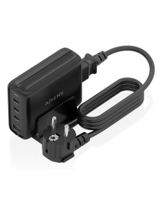 AISENS Cargador Sobremesa GaN 140W, 3x USB-C PD3.1 QC4.0 QC5.0, 1x USB-A QC3.0, Negro 2