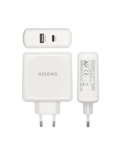 AISENS Cargador 57 W, 1x USB-C PD3.0 45 W, 1x USB-A 5 V / 2.4 A 12 W, Blanco 2