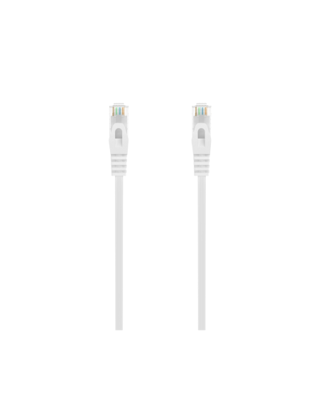 AISENS Cable de Red Latiguillo RJ45 LSZH Cat.6A 500 Mhz UTP AWG24, Blanco, 1.5M
