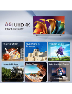 Hisense 65A6N 165,1 cm (65") 4K Ultra HD Smart TV Wifi Negro 300 cd / m² 2