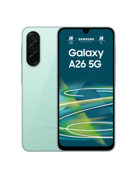 Samsung Galaxy A26 17 cm (6.7") Ranura híbrida Dual SIM Android 15 5G USB Tipo C 6 GB 128 GB 5000 mAh Color menta