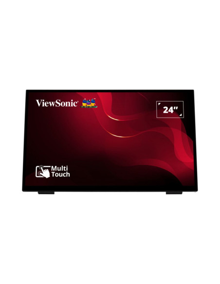 Viewsonic TD2465 pantalla de señalización Panel plano interactivo 61 cm (24") LED 250 cd / m² Full HD Negro Pantalla táctil