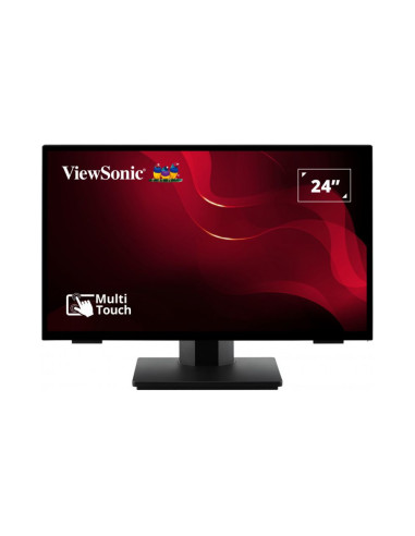 Viewsonic TD2465 pantalla de señalización Panel plano interactivo 61 cm (24") LED 250 cd / m² Full HD Negro Pantalla táctil