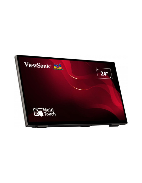 Viewsonic TD2465 pantalla de señalización Panel plano interactivo 61 cm (24") LED 250 cd / m² Full HD Negro Pantalla táctil