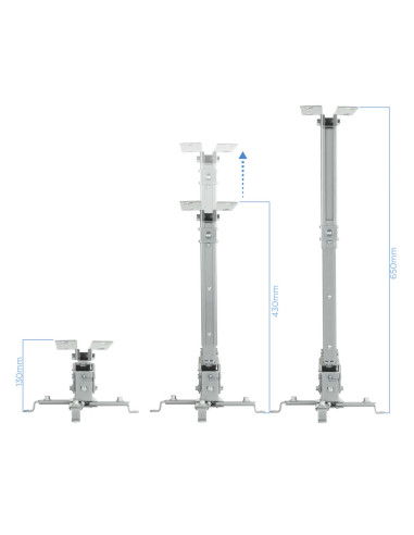 TooQ SOPORTE UNIVERSAL INCLINABLE DE TECHO PARA PROYECTOR PLATA