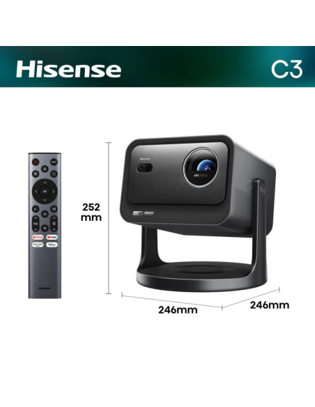 Hisense C3 DLP UHD 4K (3840x2160) 3D Plata