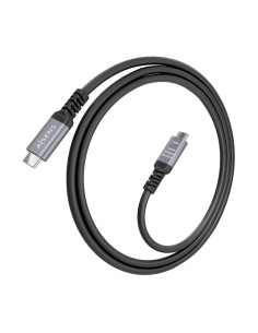 AISENS Cable USB4 Gen3x2 Aluminio 40Gbps 8K@60Hz 5A 48V 240W E-Mark, Tipo USB-C/M-USB-C/M, Negro, 1.5m 2