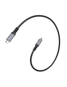 AISENS Cable USB4 Gen3x2 Aluminio 40Gbps 8K@60Hz 5A 48V 240W E-Mark, Tipo USB-C/M-USB-C/M, Negro, 0.5M 2