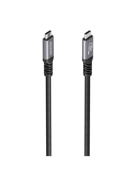 AISENS Cable USB 3.2 Gen2 Aluminio 10Gbps 8K@30Hz 5A 100W E-Mark, Tipo USB-C/M-USB-C/M, Negro, 5.0m