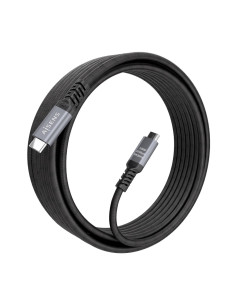 AISENS Cable USB 3.2 Gen2 Aluminio 10Gbps 8K@30Hz 5A 100W E-Mark, Tipo USB-C/M-USB-C/M, Negro, 5.0m 2