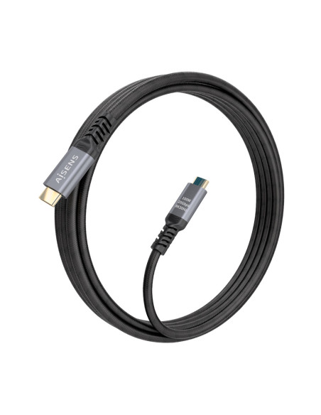 AISENS Cable USB 3.2 Gen2x2 Aluminio 20Gbps 8K@30Hz 5A 100W E-Mark, Tipo USB-C/M-USB-C/M, Negro, 3.0m