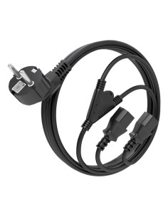 AISENS A132-0865 cable de transmisión 3 m CEE7/7 Acoplador C13 2 x 2