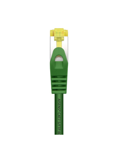 AISENS Cable De Red Latiguillo RJ45 LSZH Cat.7 600 MHz S/FTP PIMF AWG26, Verde, 0.5 m