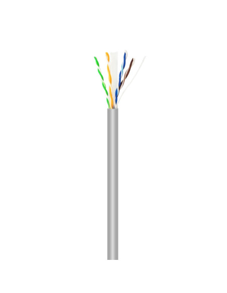 AISENS Cable de Red RJ45 Cat.6 UTP Rigido AWG23 CCA (aleacion), Gris, 100 m