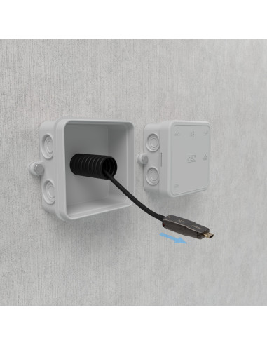 AISENS Cable Hdmi V2.1 AOC Desmontable Ultra Alta Velocidad / Hec 8K@60Hz 4K@120Hz 4:4:4 48Gbps, A/M-D/A/M, Negro, 20M