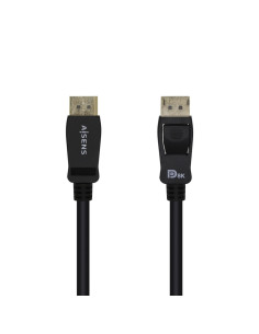 AISENS Cable Displayport Certificado V1.4 8k@60hz, DP/M-DP/M, Negro, 2.0m