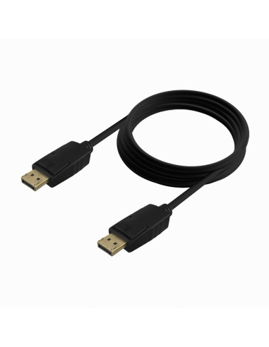 AISENS Cable DISPLAYPORT V1.2 CCS 4K@60Hz, DP/M-DP/M, Negro, 2.0m