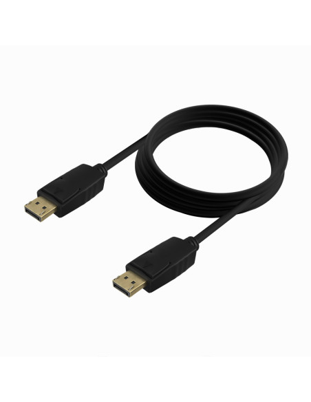 AISENS Cable DISPLAYPORT V1.2 CCS 4K@60Hz, DP/M-DP/M, Negro, 2.0m