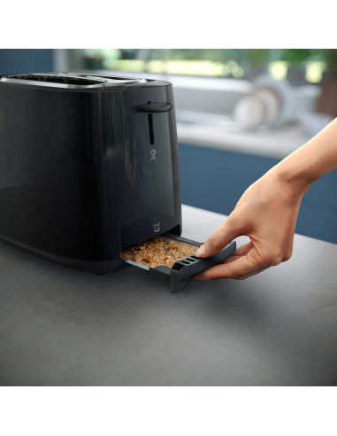 Philips Daily Collection HD2581/90 Tostadora: 2 rebanadas, ranura ancha, negro