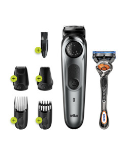 Braun BeardTrimmer BT7220 AC/Batería 39 2 cm Negro, Gris