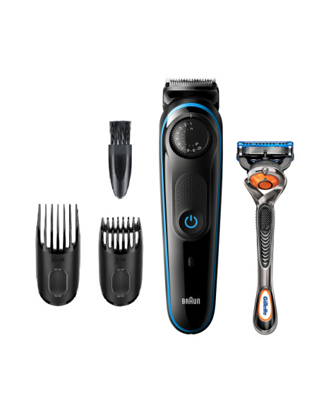 Braun BT3240 depiladora para la barba Batería 39 2 cm Mojado y seco Negro, Azul