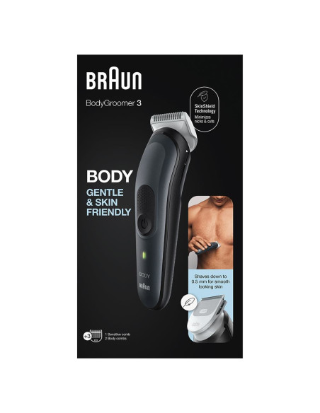Braun Series 3 BG3350 afeitadora corporal Negro, Gris