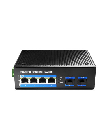 Cudy IG1004S2P switch No administrado Gigabit Ethernet (10/100/1000) Energía sobre Ethernet (PoE) Negro