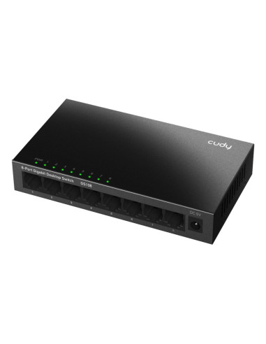 Cudy GS108 switch No administrado Gigabit Ethernet (10/100/1000) Negro